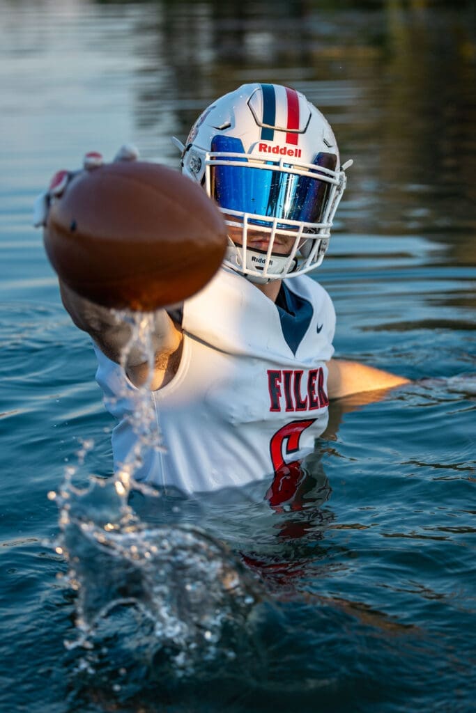 Sportrait Football session Pocatello Idaho boutique photographer
Kate Hulsey Photography Sports Football Filer High School Boy Session